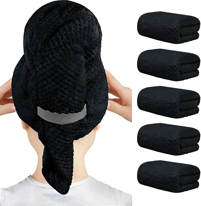 Selected HOMEXCEL 5 Pack Large Microfiber Hair Towel Wrap Efficient