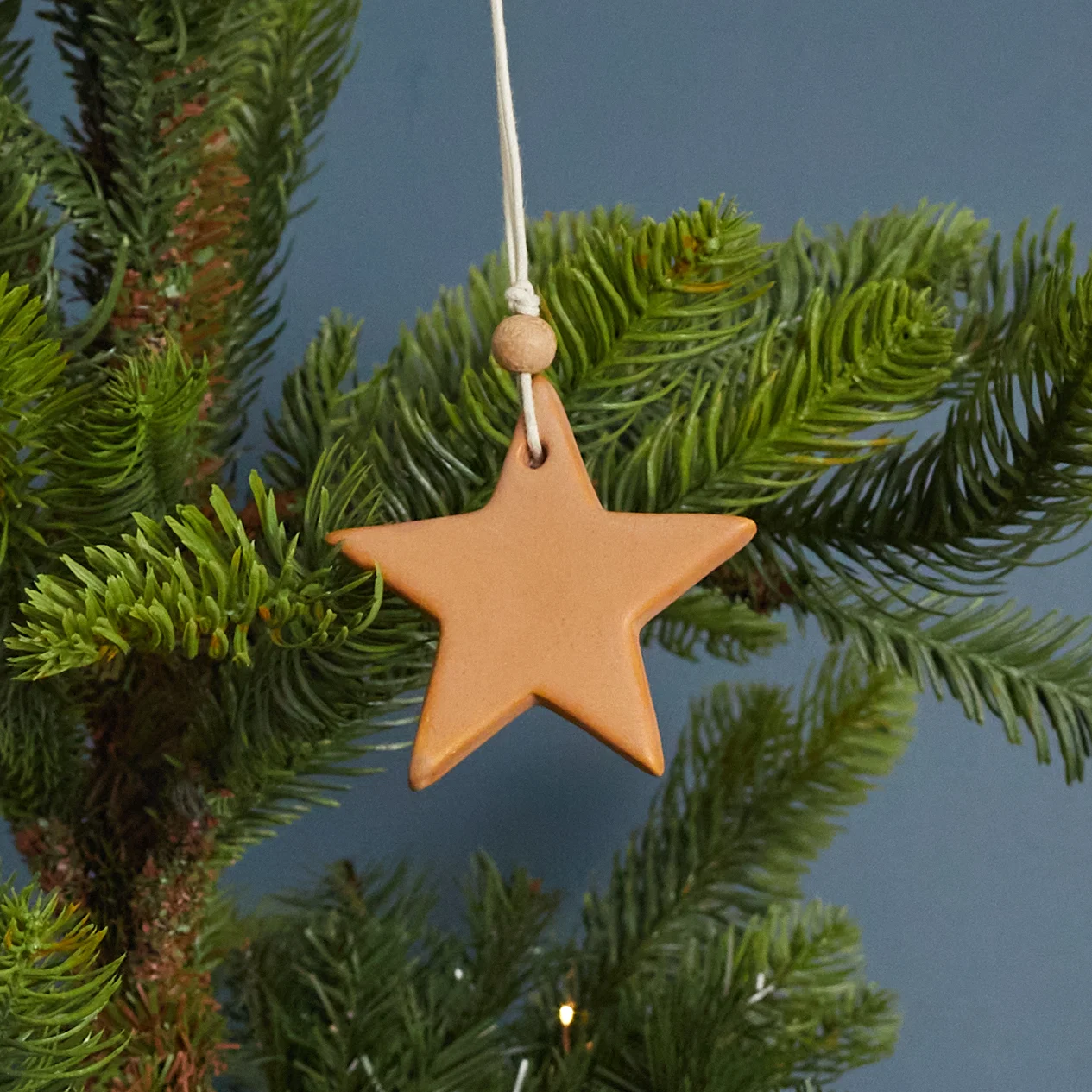 High-Quality Natural Stoneware Star Ornament Unique
