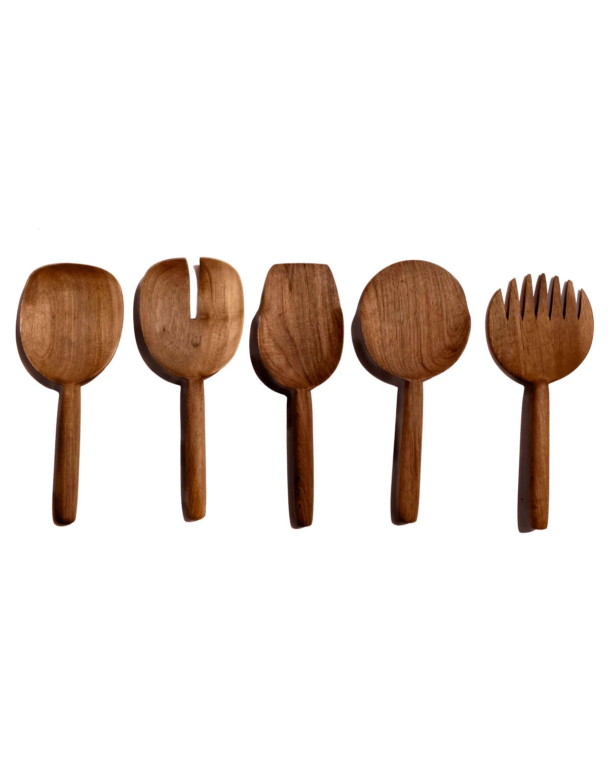 Carefully Designed Walnut Spoon - Set of 5 Unique