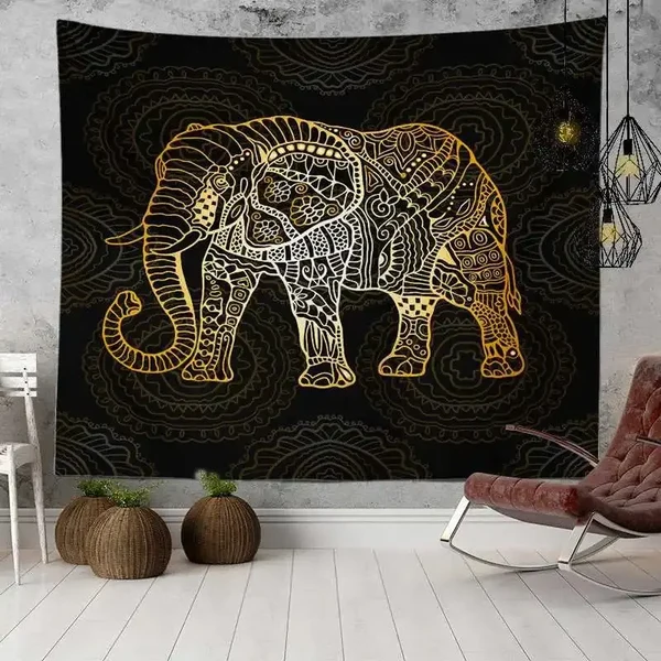 Efficient Hippie Elephant Tapestry Premium Material