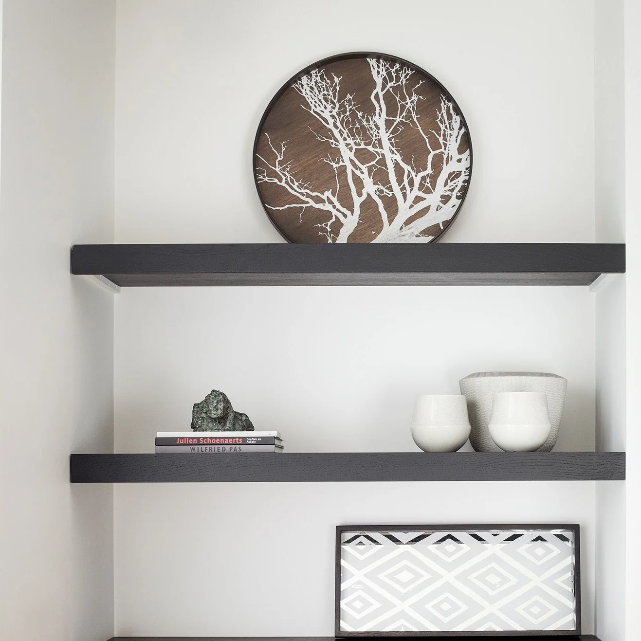 Green Round White Tree Tray Large Healthy