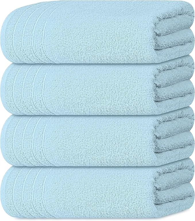 Healthy Tens Towels Pack of 4 Extra Large Bath Towels 30 x 60 Inches Cotton Long-Lasting