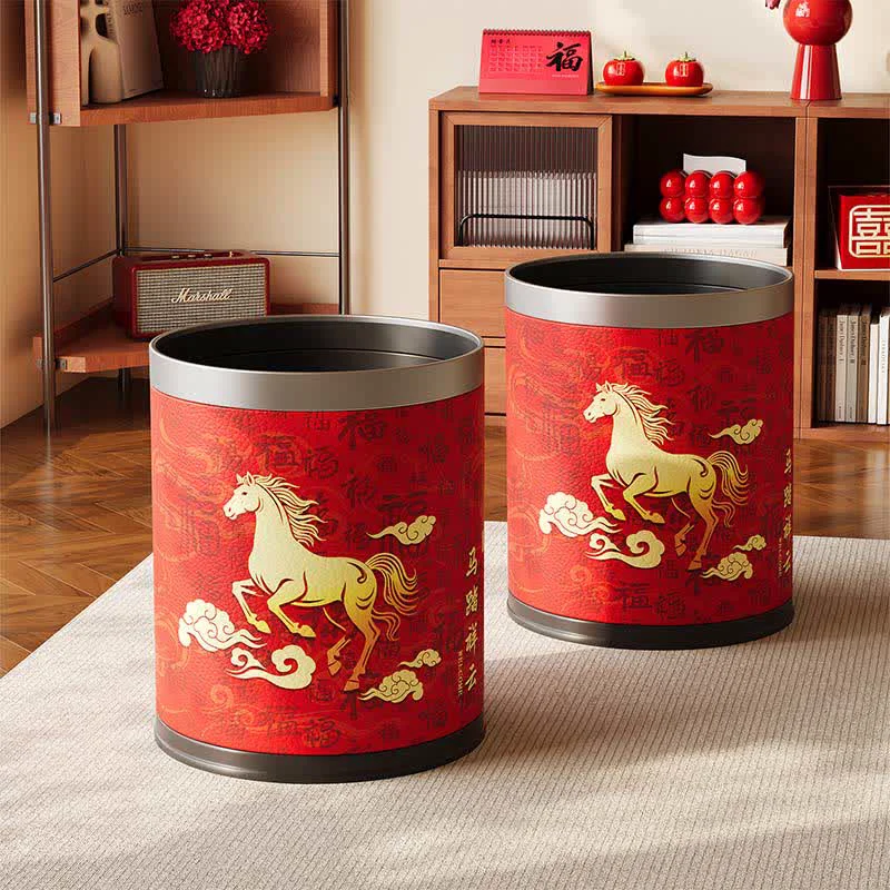 Ownkoti Artisan Leather Equestrian Waste Bin Outstanding