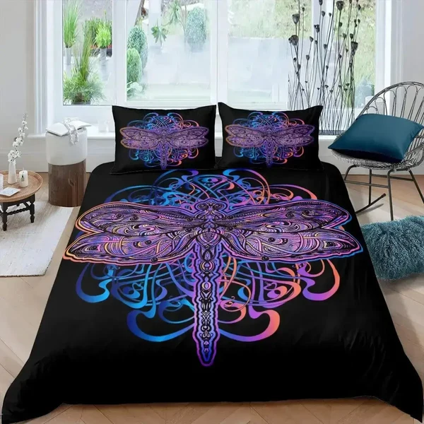 Refined Boho Dragonfly Quilt Bedding Set Proven