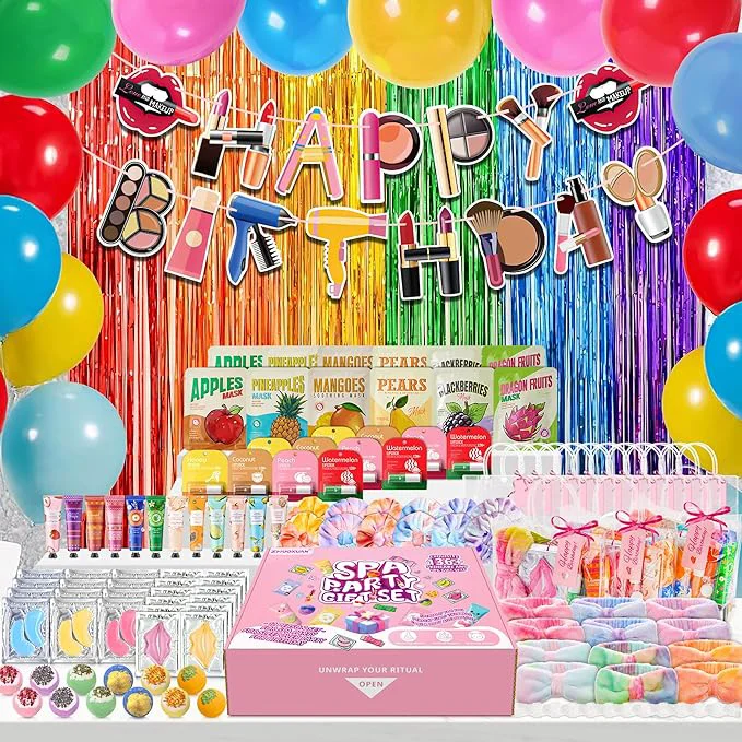 Practical 159Pcs Spa Party Supplies Set–12 Complete Spa Kits Genuine