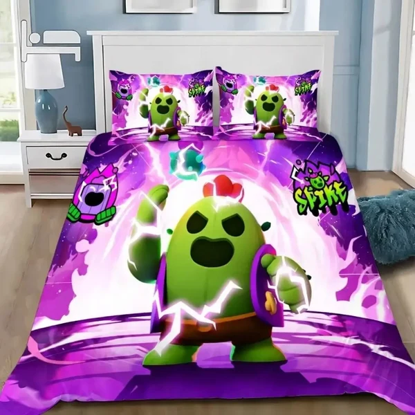 Classic Brawl Stars Spike Duvet Cover Soft
