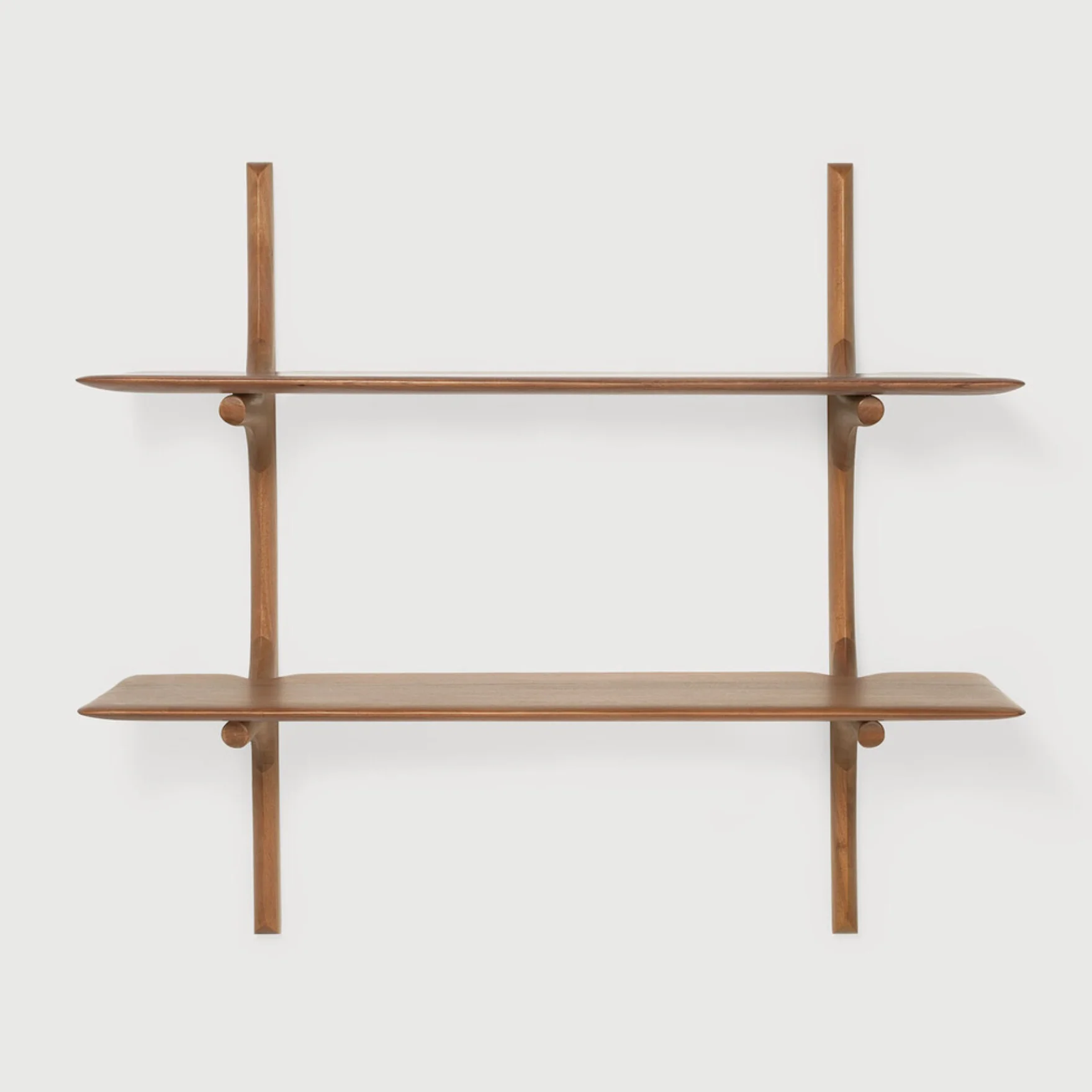 Healthy Pi Mahogany Wall Shelf 2 Shelves Convenient