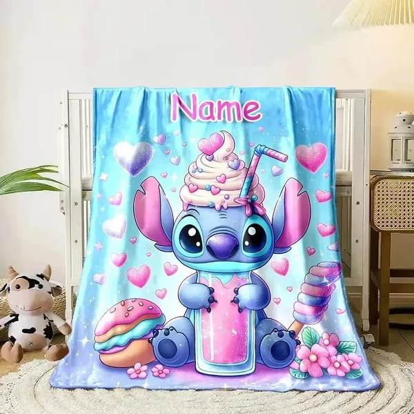 Genuine Custom Name Stitch Blanket High-Quality
