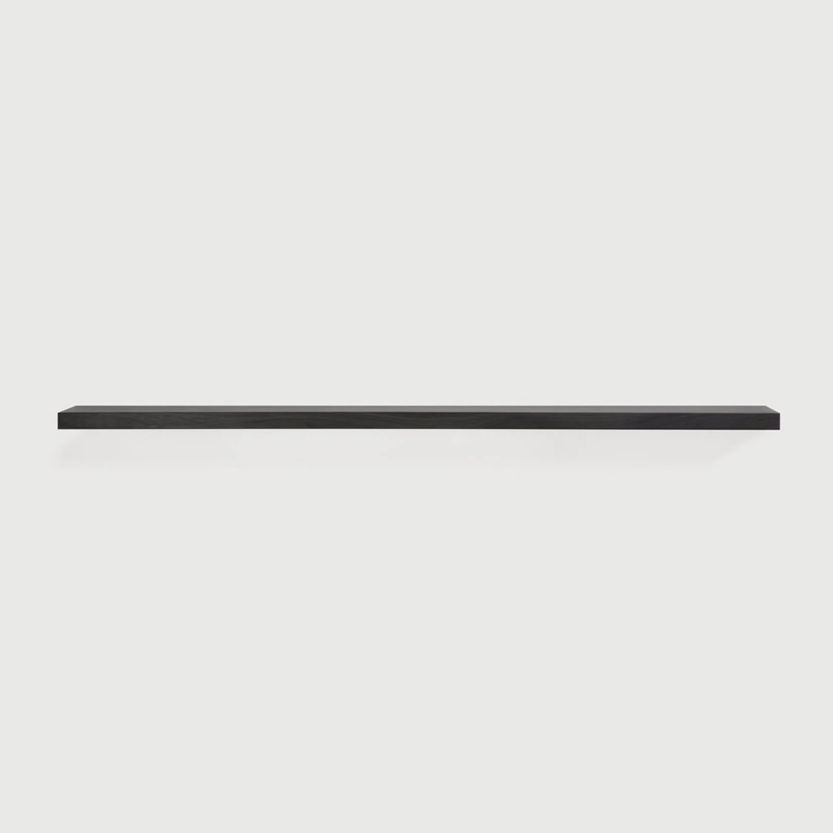Comfortable European Black Oak Wall Shelf 83 quot Pure