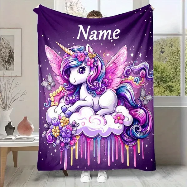 Innovative Custom Unicorn Throw Blanket Premium