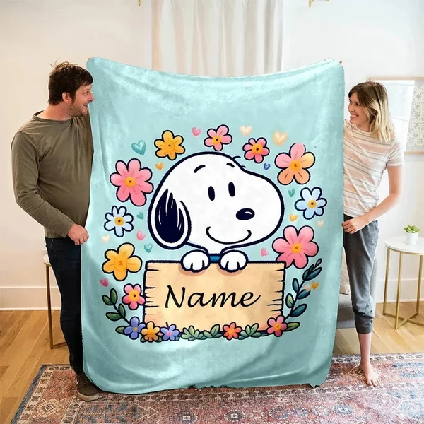 High-Grade Personalized Snoopy Cartoon Blanket Responsible