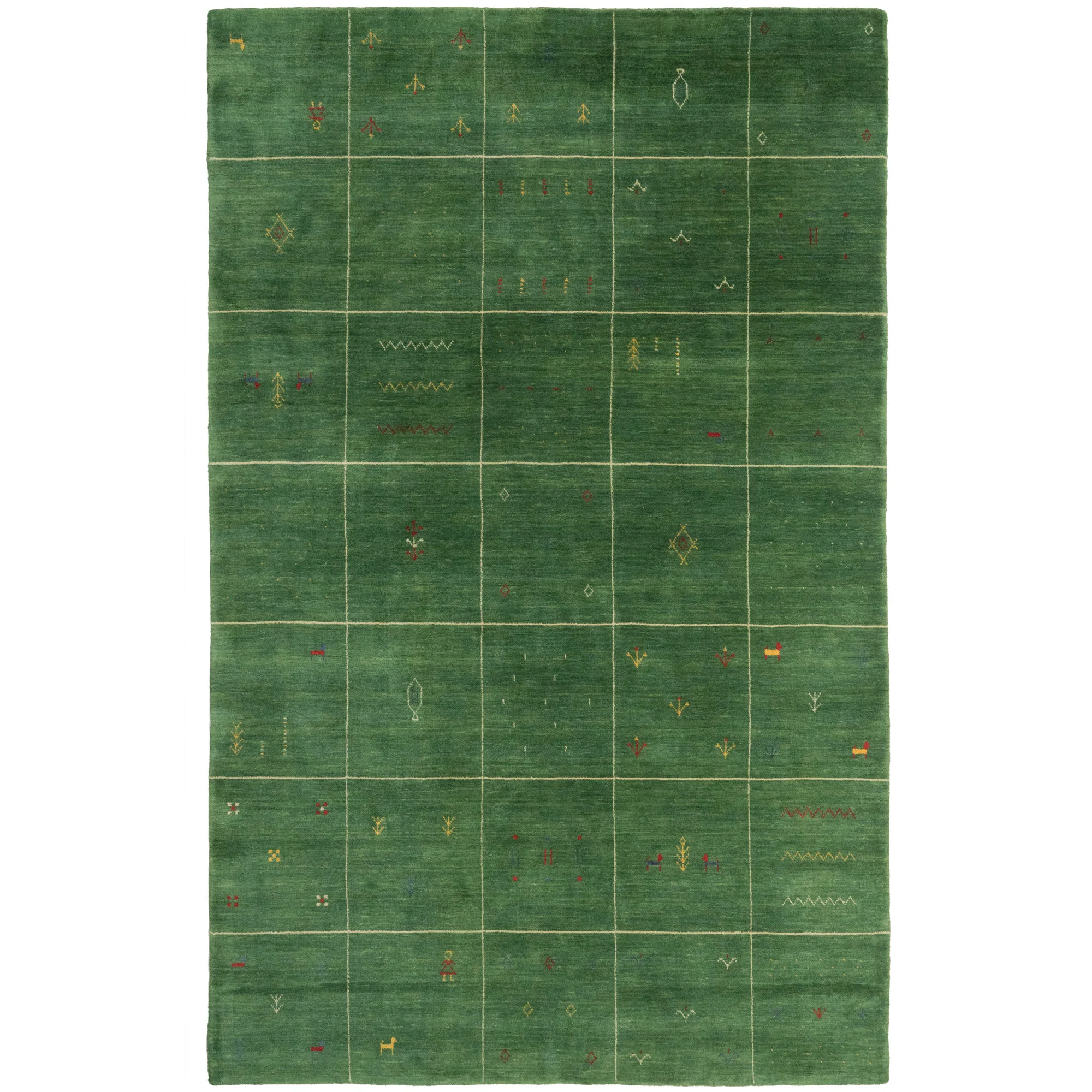 Enhanced Zagros Verdant Green Rug Outstanding