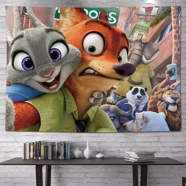 Clean Zootopia Tapestry Recyclable