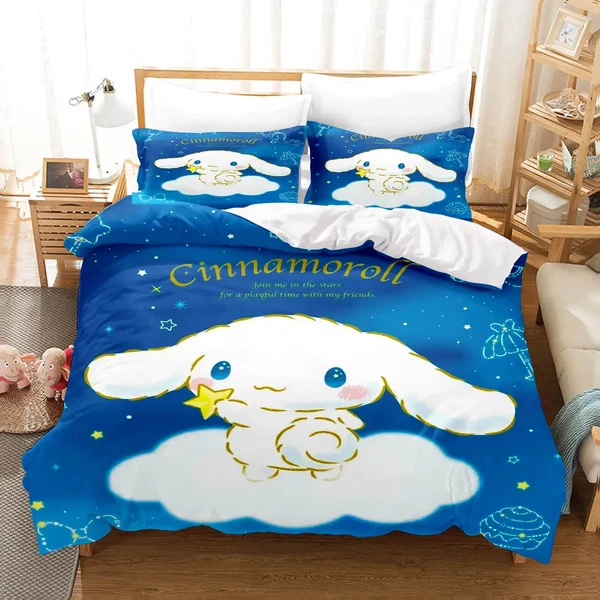 Natural Sanrio Cinnamoroll Duvet Cover Detailed