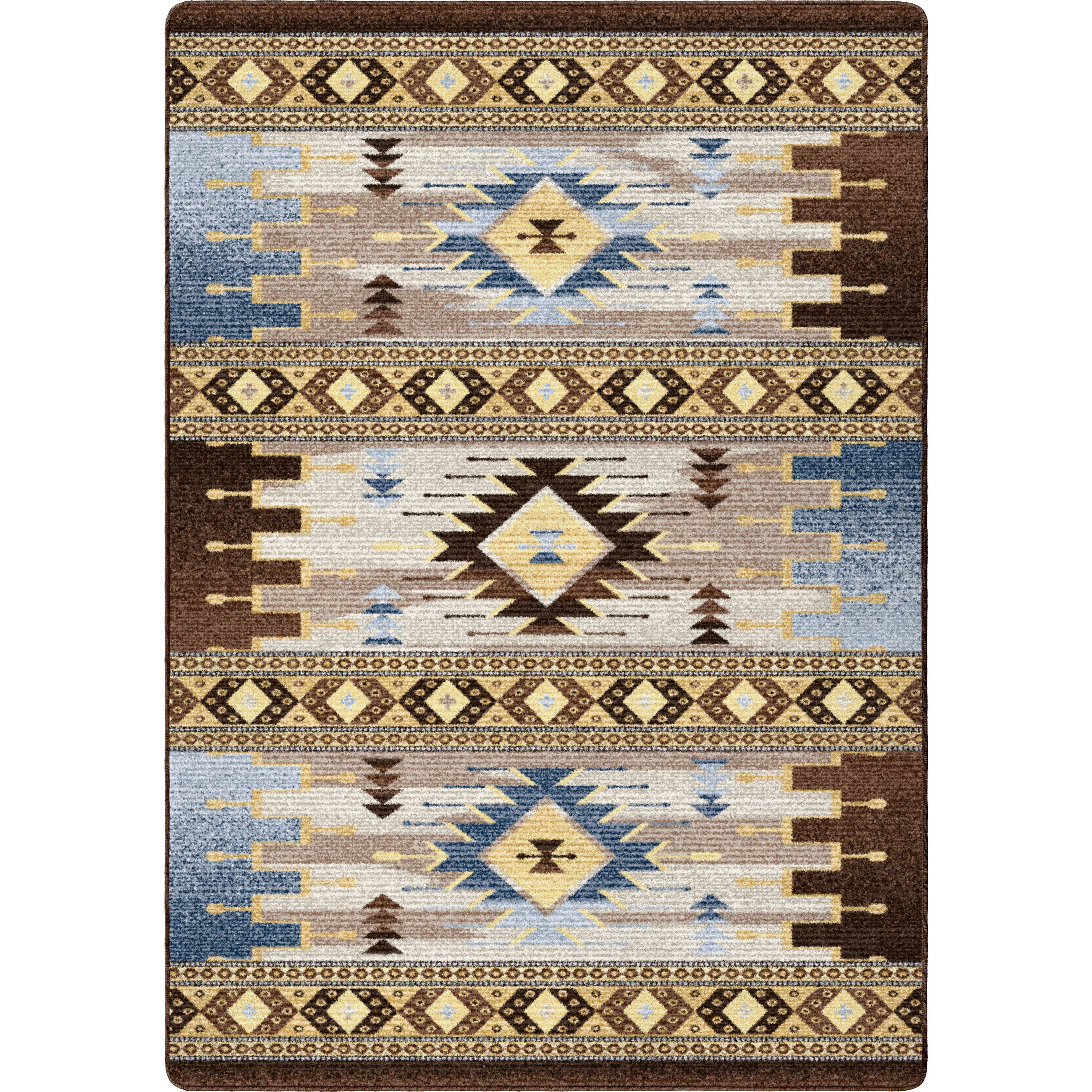 Sophisticated Barred Rug – Blue Unique