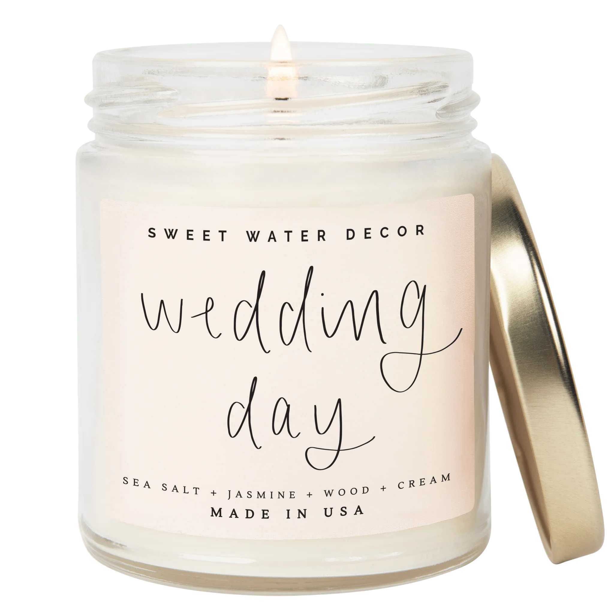 Dependable Wedding Day Soy Candle - Clear Jar - 9 oz Spa Day Contemporary