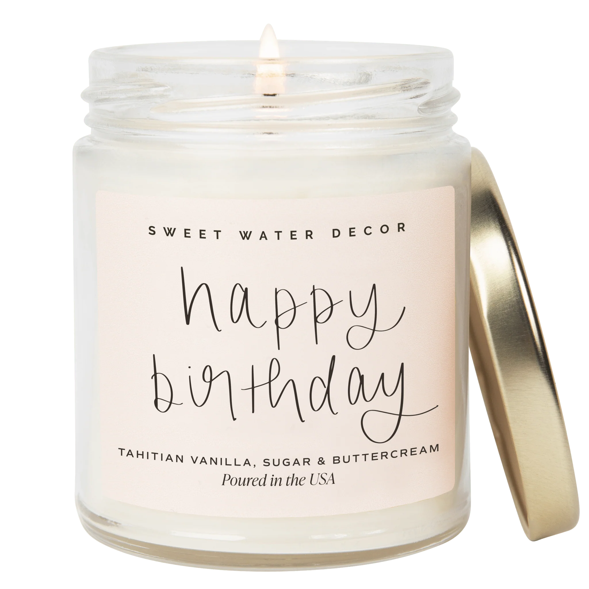 Smooth Happy Birthday Soy Candle - Clear Jar - 9 oz Next-Generation