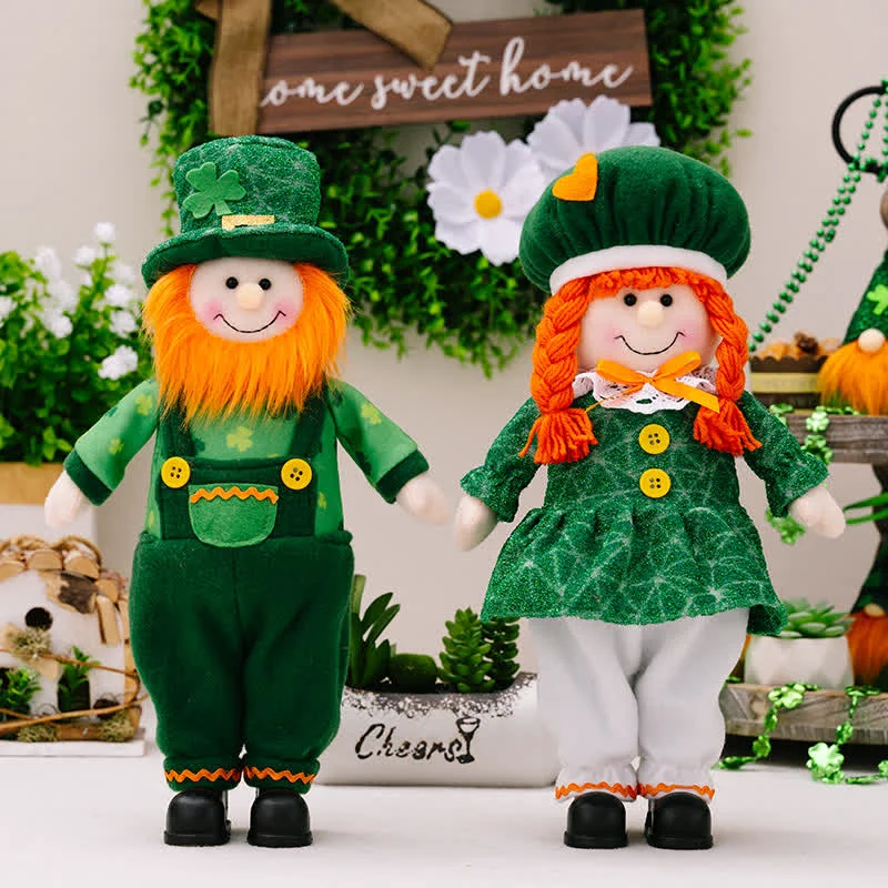 Organic Ownkoti St. Patrick 39 s Day Leprechaun Couple Dolls Casual