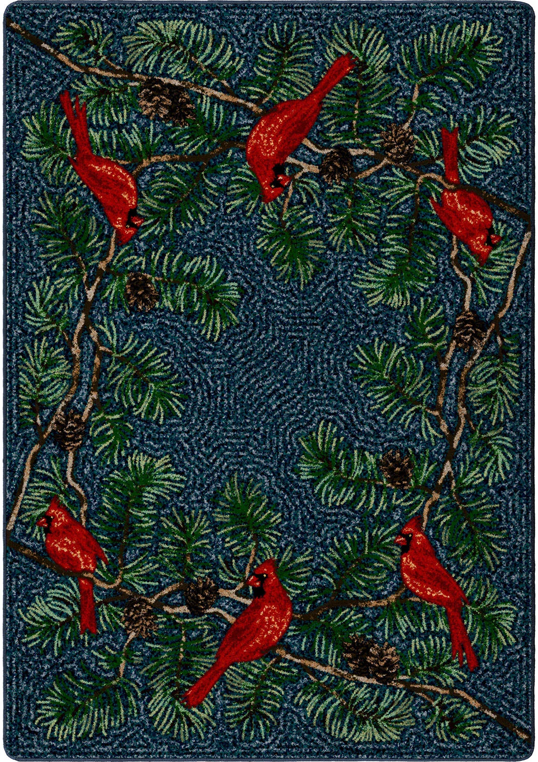 Exceptional Cardinals Rug – Navy Traditional
