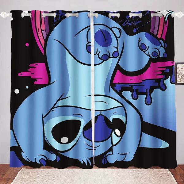 Consistent Disney Stitch Kids Window Curtain Top-Quality