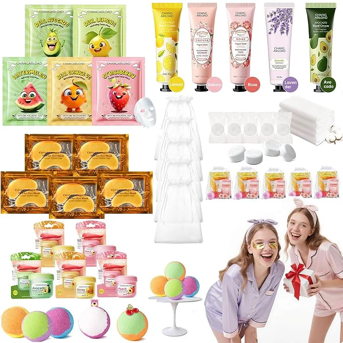 Smart 35 Pcs Spa Party Supplies for 5 – Spa Gifts for Women Girls Kids Spa Set Carefully Designed