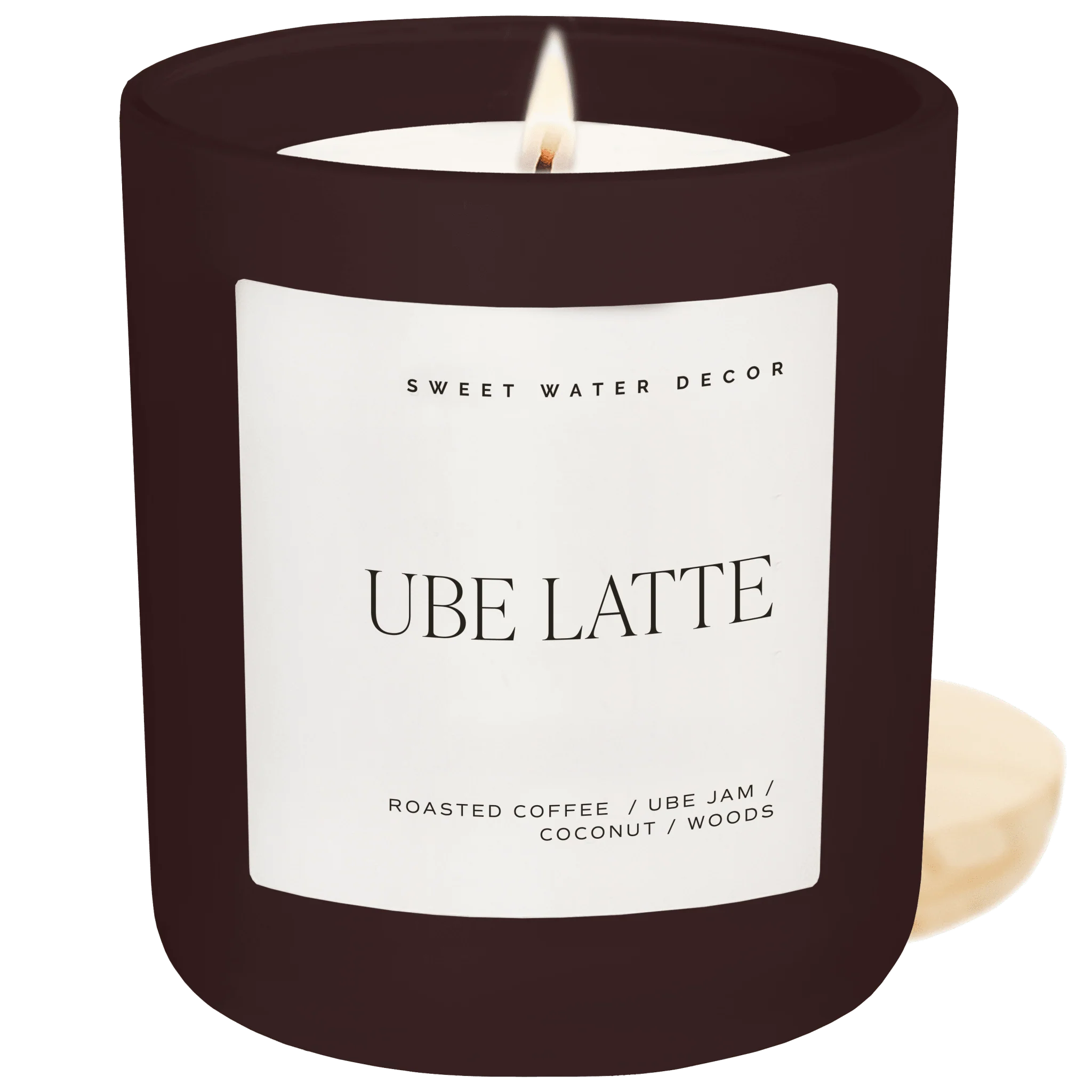 Fashionable Ube Latte Soy Candle - Brown Matte Jar - 15 oz Healthy