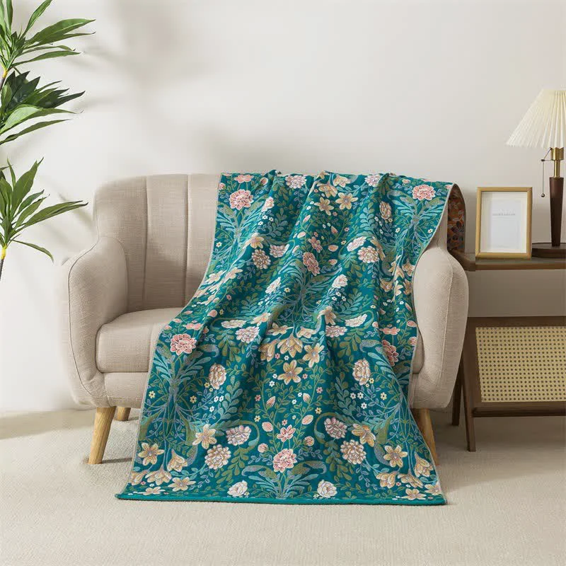 Reusable Ownkoti Botanical Floral amp Leaf Cotton Gauze Bath Towel High-Quality