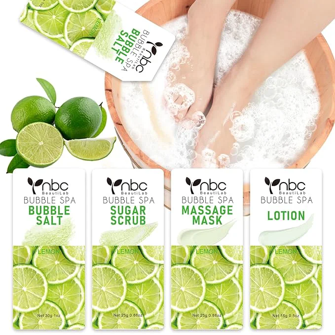 Original Pedicure Kit Foot Soak Set Bubble Salt Sugar Scrub Massage Mask Massage Flexible