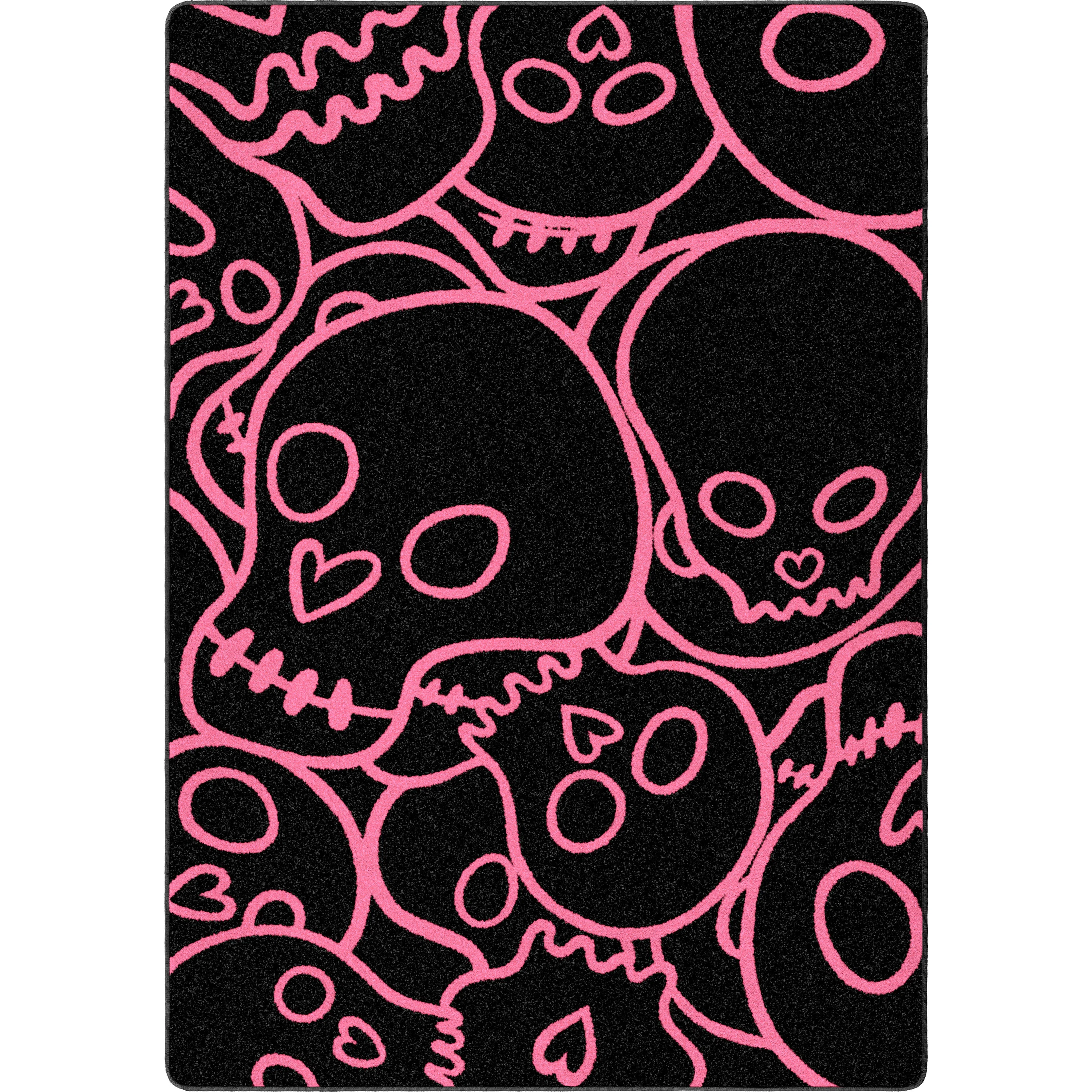 Detailed Head Banger Rug – Pink Fast