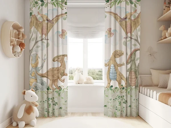 World-Class Dinosaur Nursery Curtains – Baby Boy Window Curtains amp Drapes Elite
