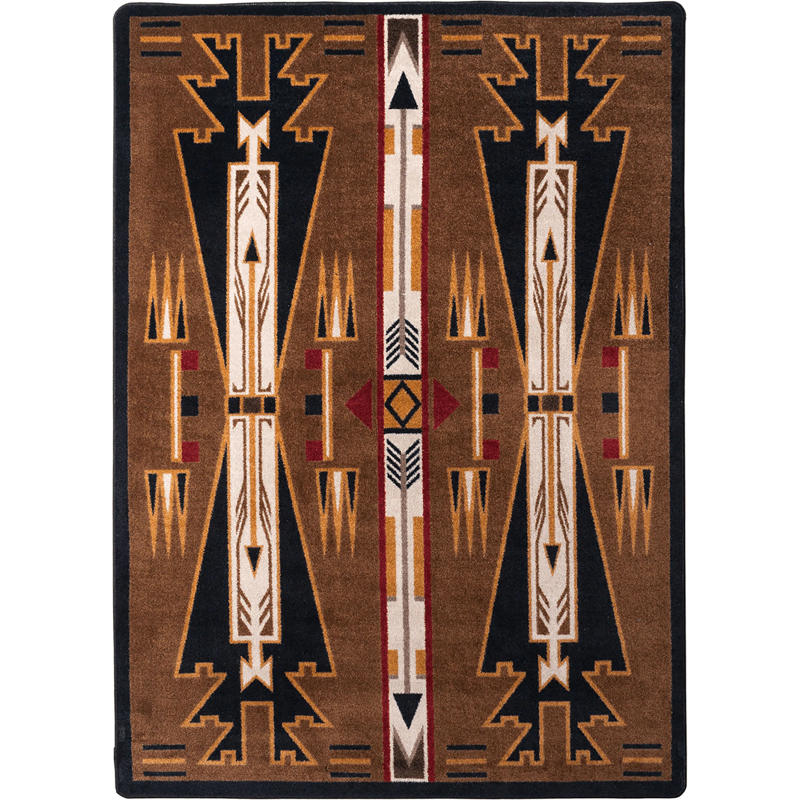 Detailed Horse Thieves Rug – Brown Stylish