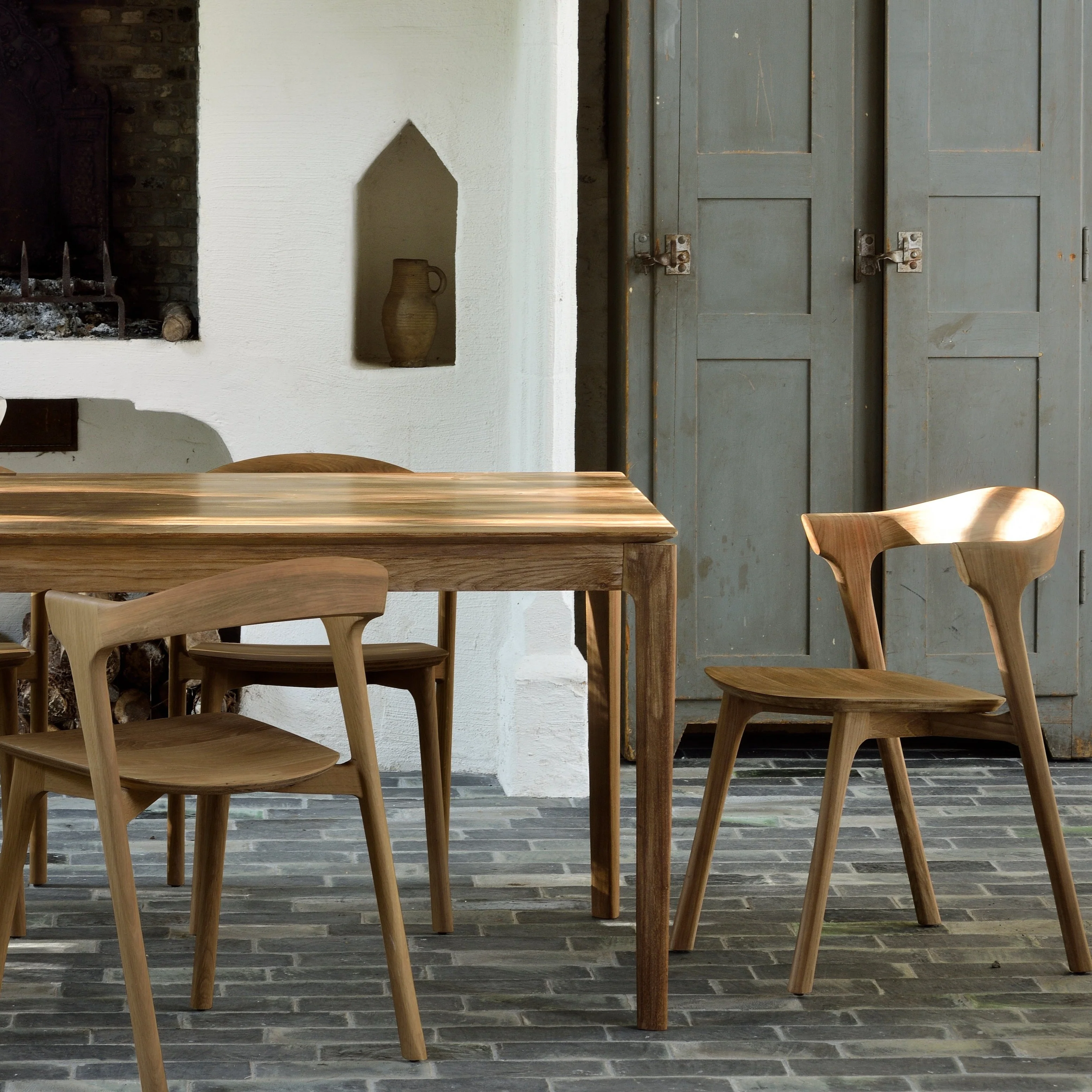 Efficient Bok Solid Teak Extendable Dining Table 63 quot 94.5 quot Eco-Friendly