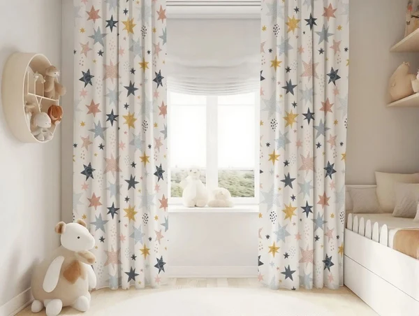 Trusted Colorful Galaxy Stars amp Moon Kids Room Curtain - Cosmic Kids Room Window Decor Exceptional