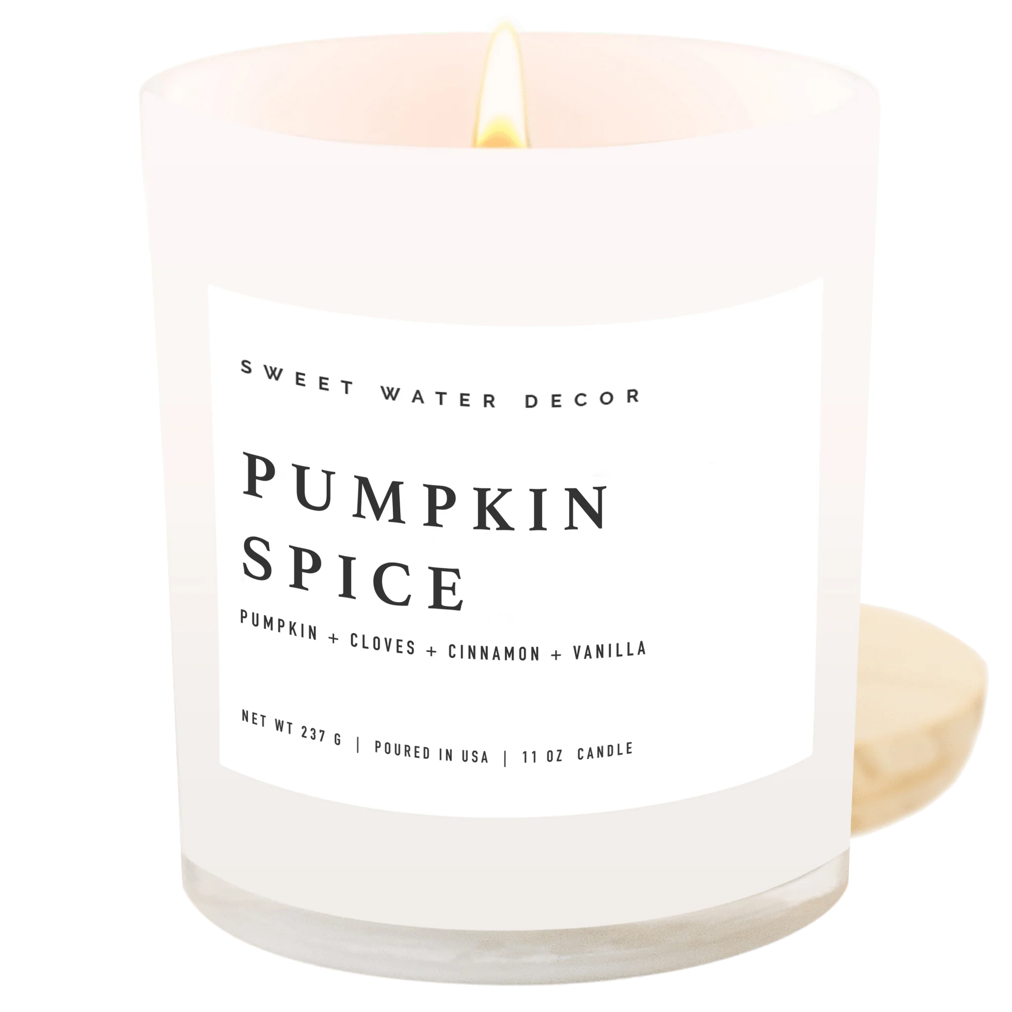 Carefully Designed Pumpkin Spice Soy Candle - White Jar - 11 oz Advanced