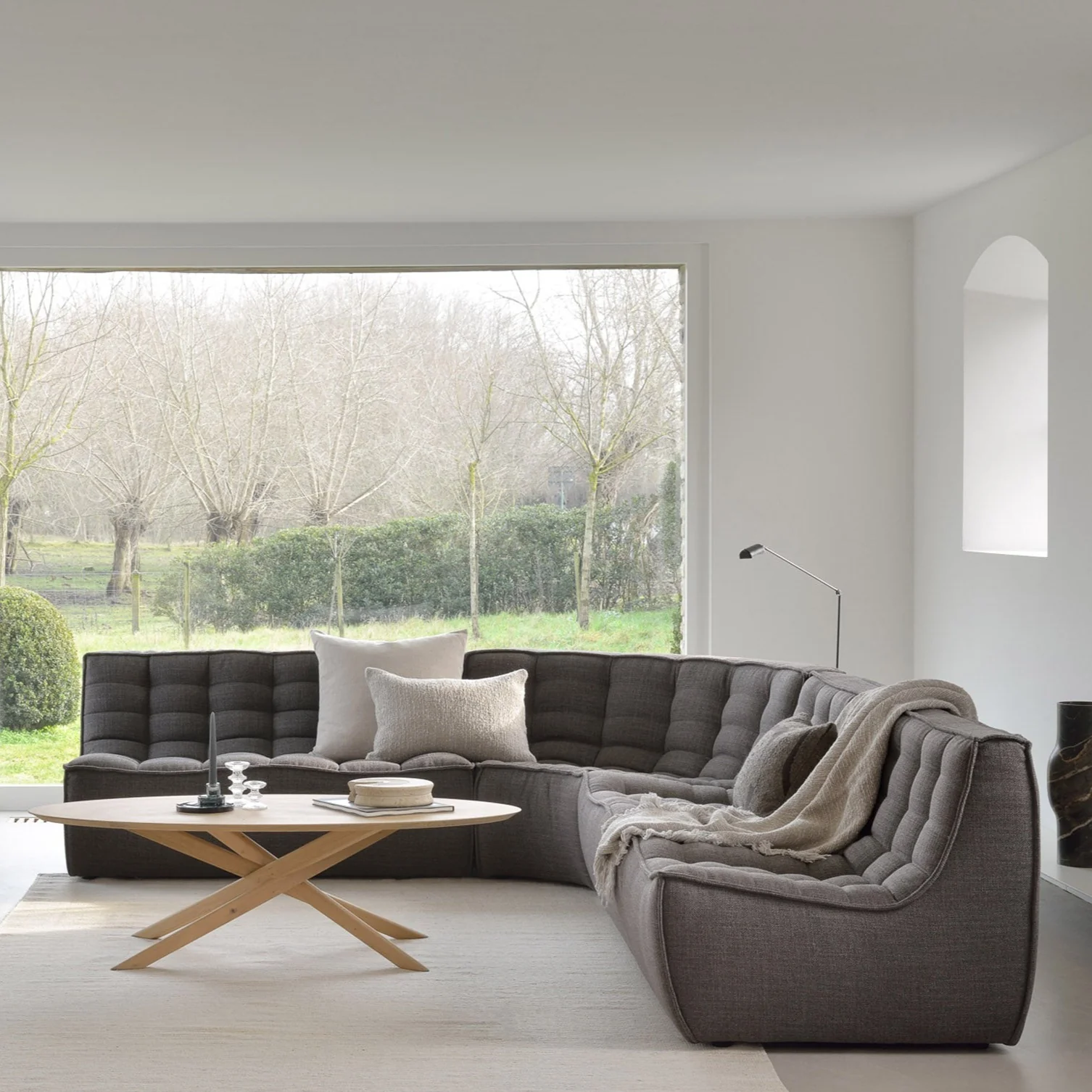 Fine Mikado Solid Oak Oval Coffee Table Trendy