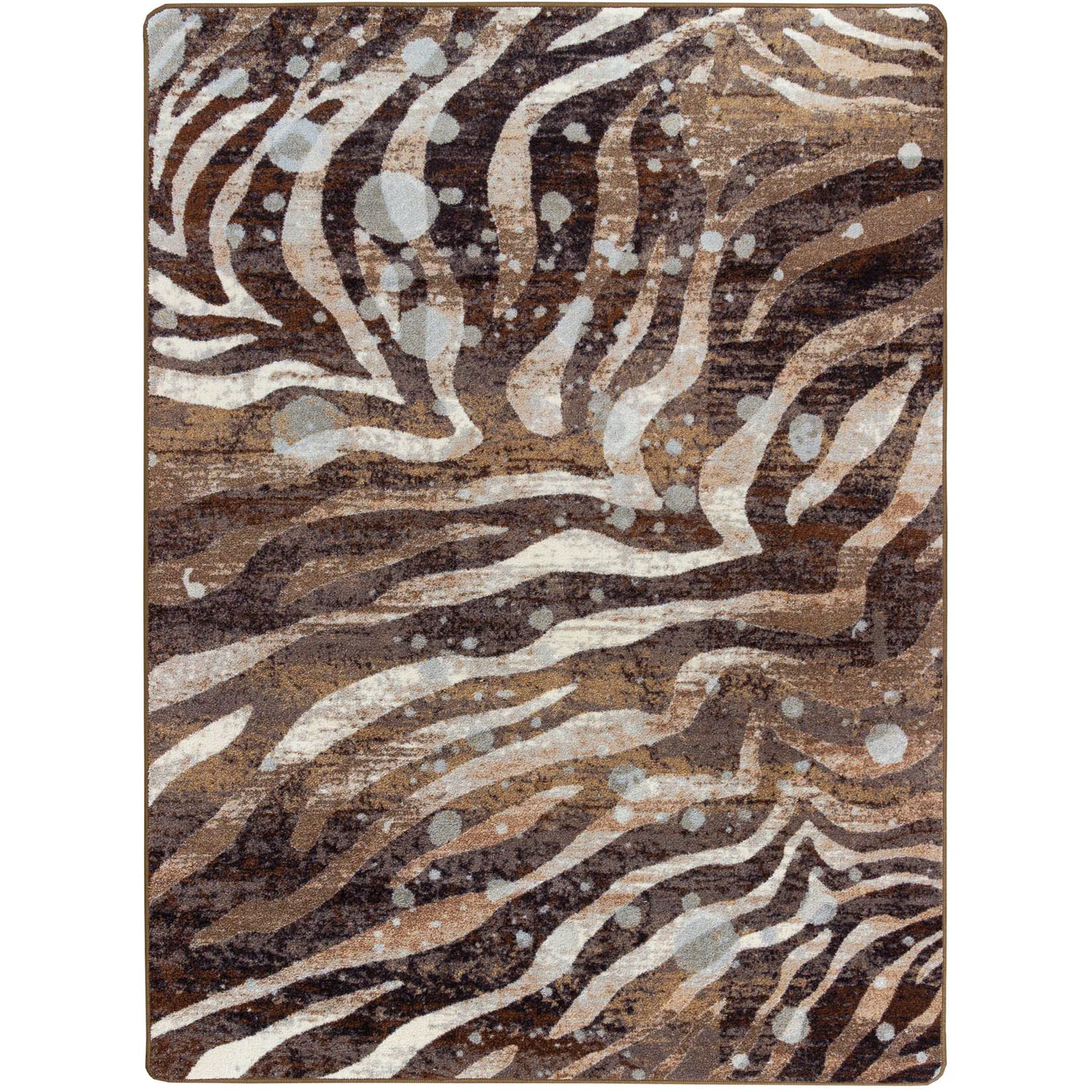 Premium Material Modern Zebra Rug – Silver Splash Verified