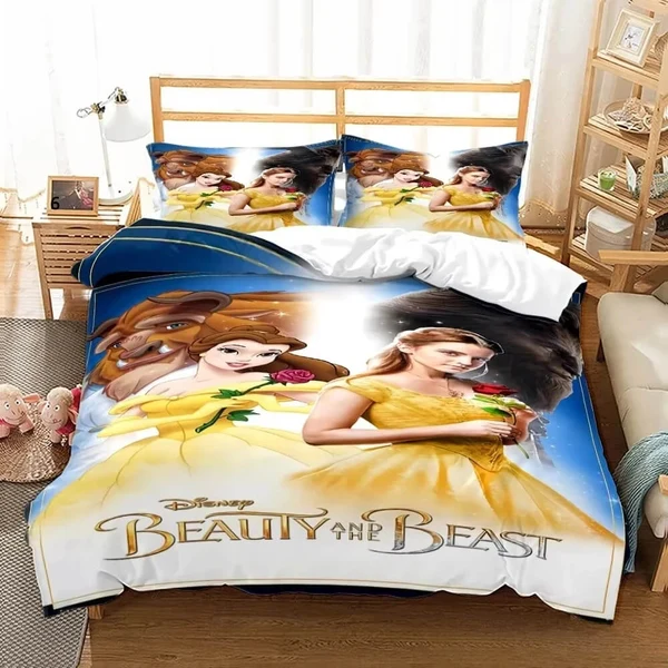 Relaxed Beauty and the Beast Bedding Set – Cartoon Bedroom Gift for Boys amp Girls Sustainable