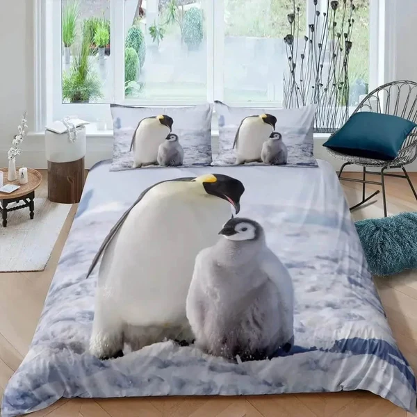 Official Cute Penguin Doona Cover – Cozy Snow Duvet Cover for Kids amp Teens Top-Quality