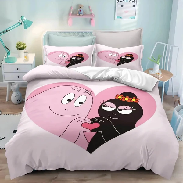 Pure Barbapapa Cartoon Doona Cover – Bedding Set for Kids Bedroom Gift Responsible