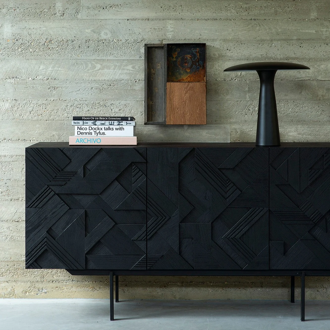 Expertly Made Graphic Sideboard 3 Doors High-Grade