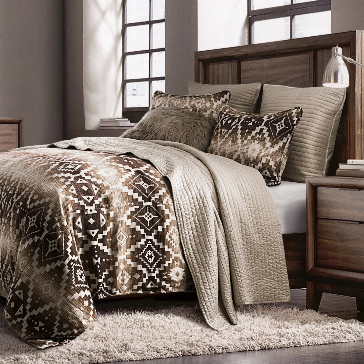 Authentic Chalet Aztec Bedding Set Fast