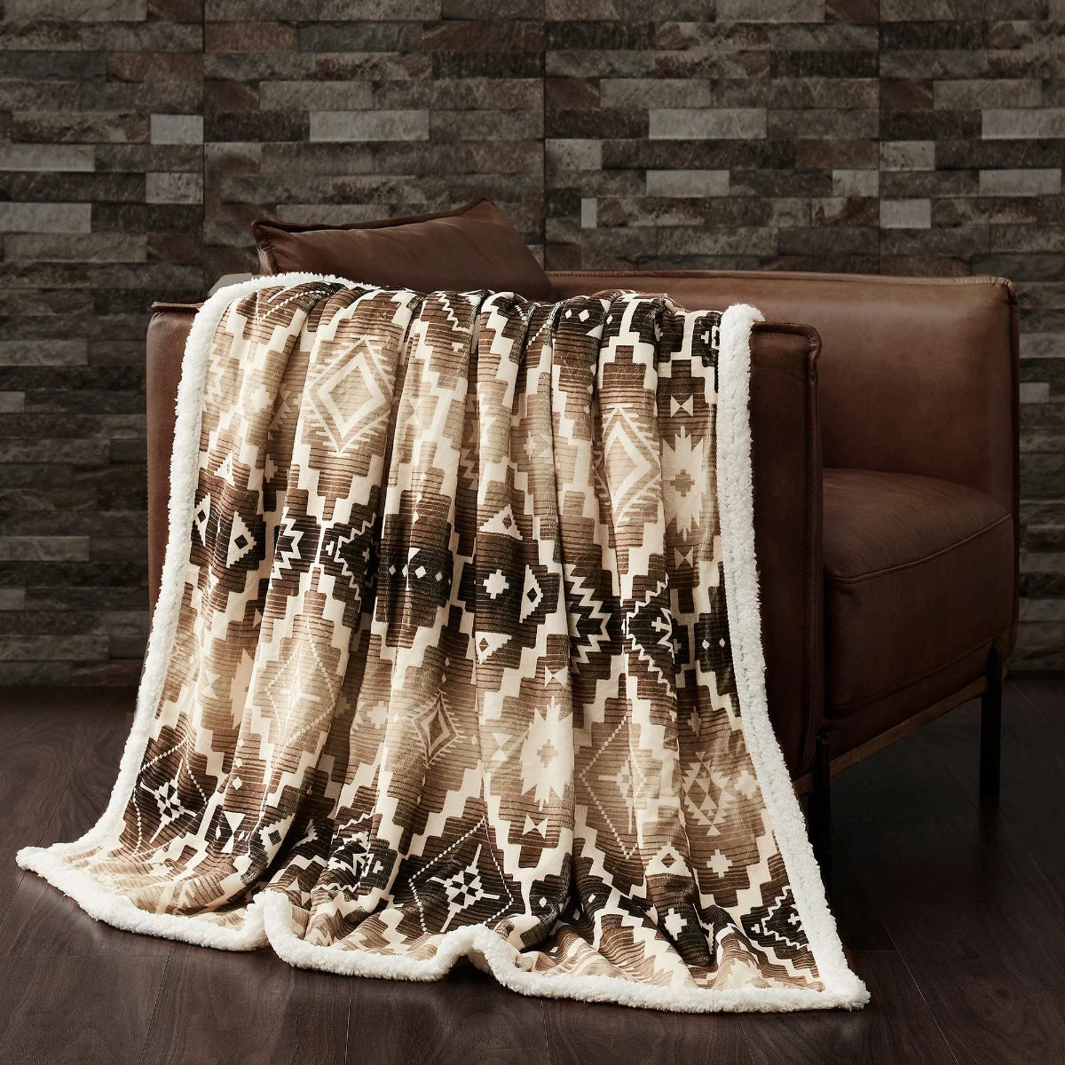 Advanced Chalet Aztec Campfire Sherpa Throw Exclusive