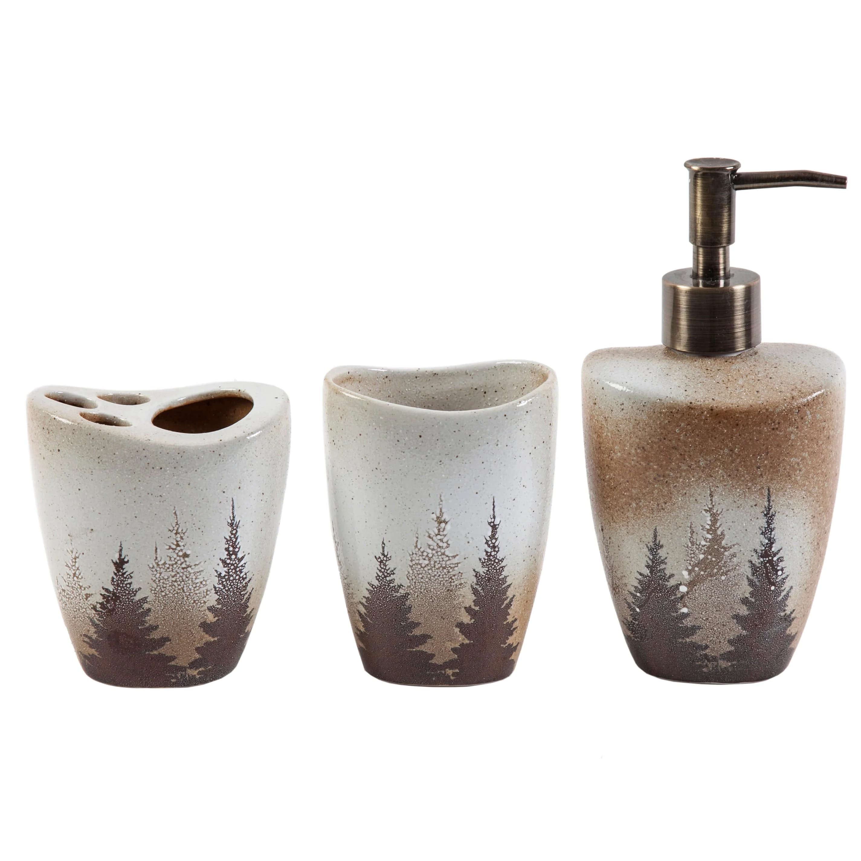 Responsible Clearwater Pines Countertop Bathroom Set 3 Pc Natural