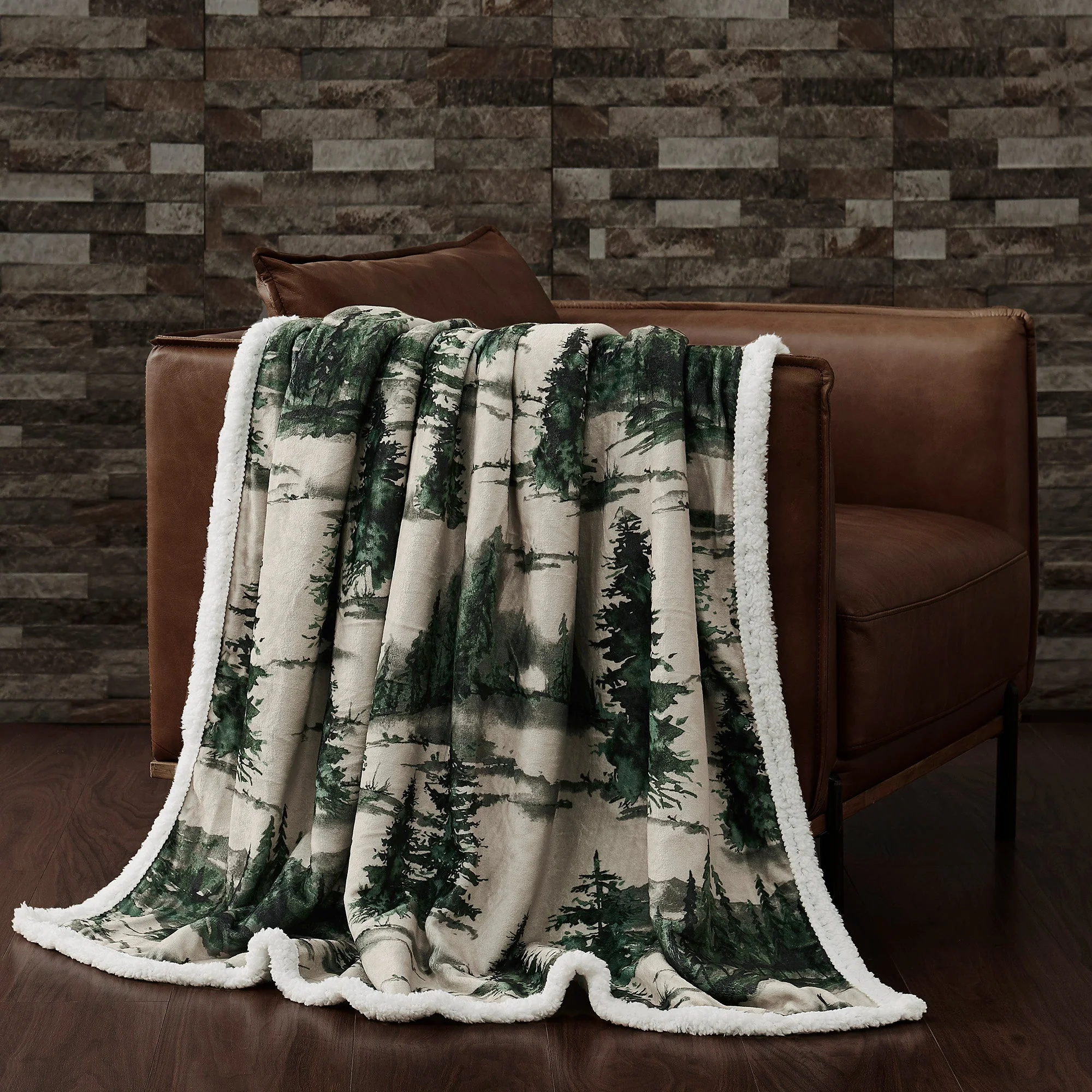 Breathable Joshua Campfire Sherpa Throw Solid