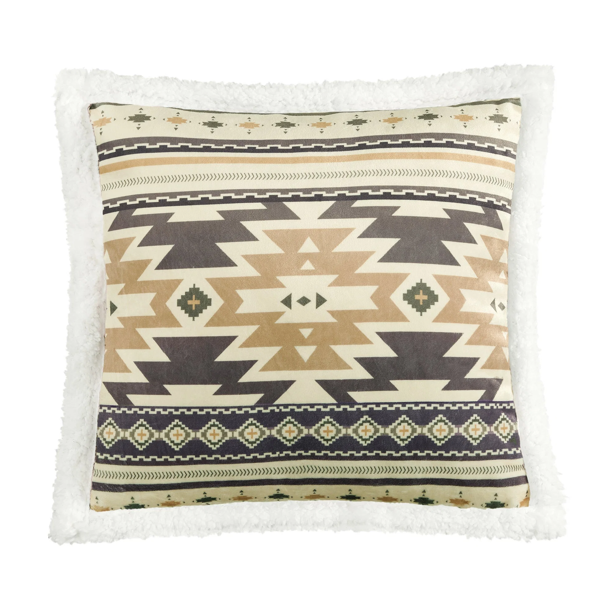 Responsible Desert Sage Campfire Sherpa Pillow Fine Crafted