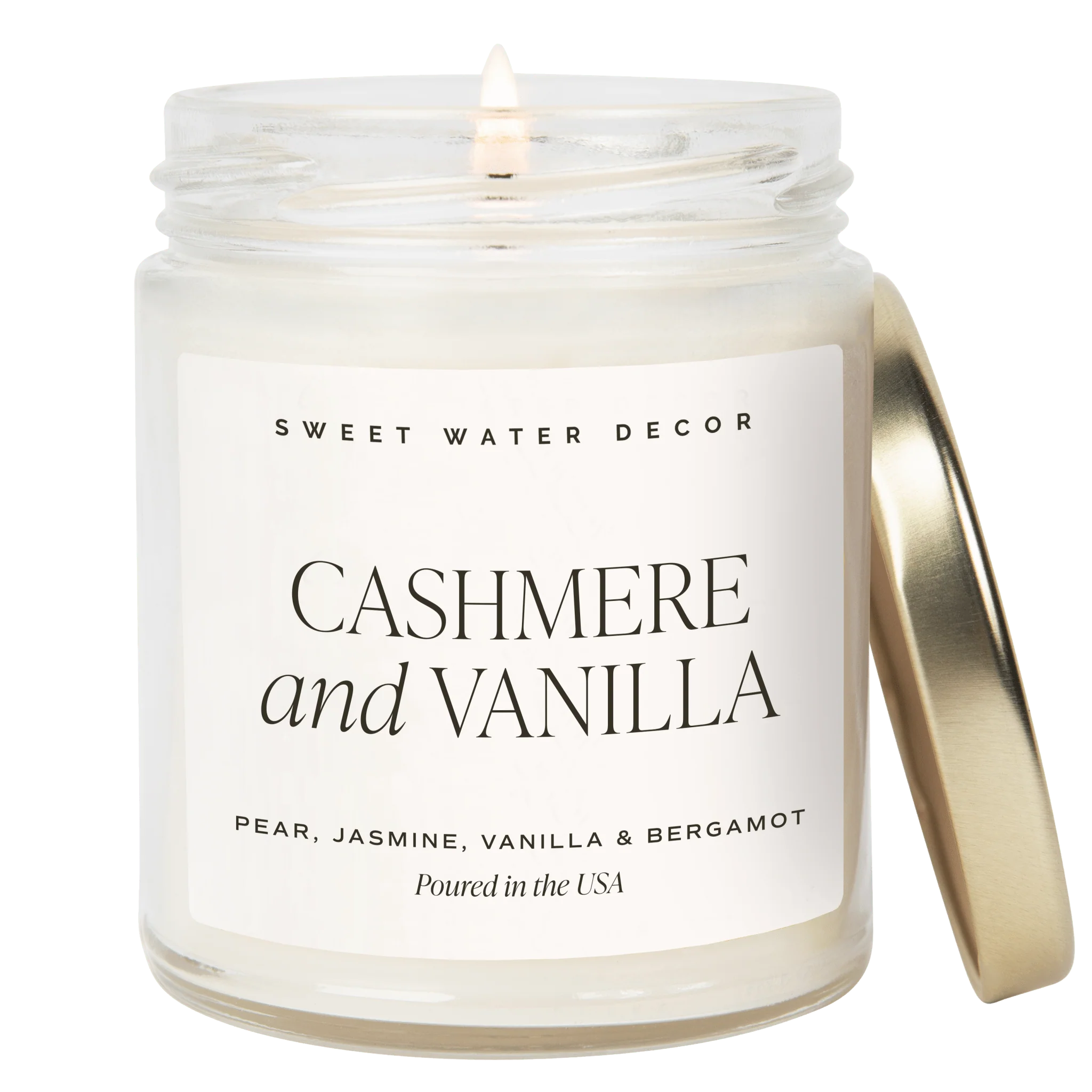 Detailed Cashmere and Vanilla Soy Candle - Clear Jar - 9 oz Healthy