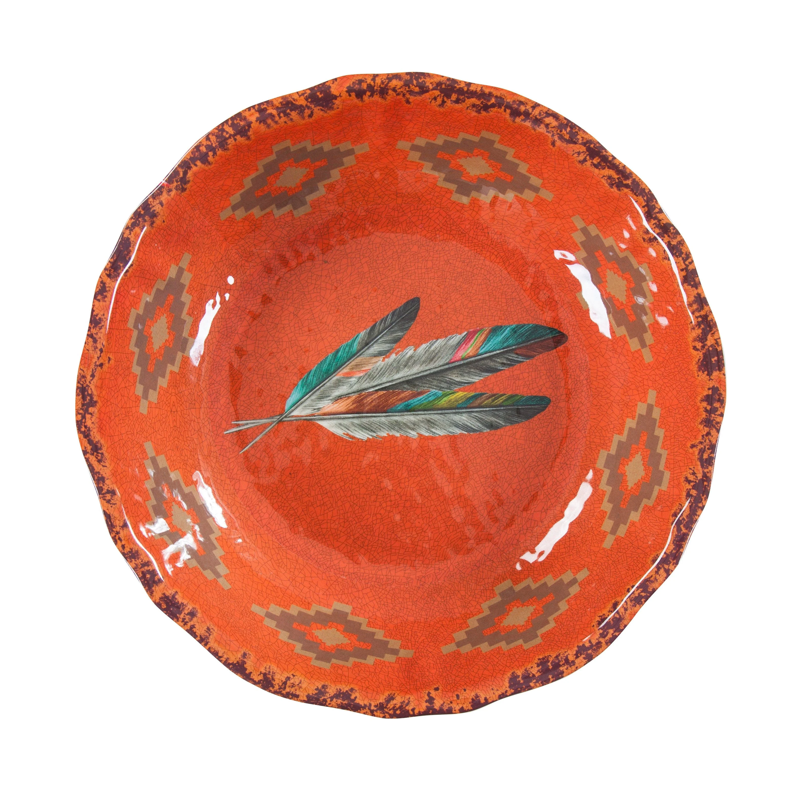 Clean Feather Design Melamine Serving Bowl Set Minimalist