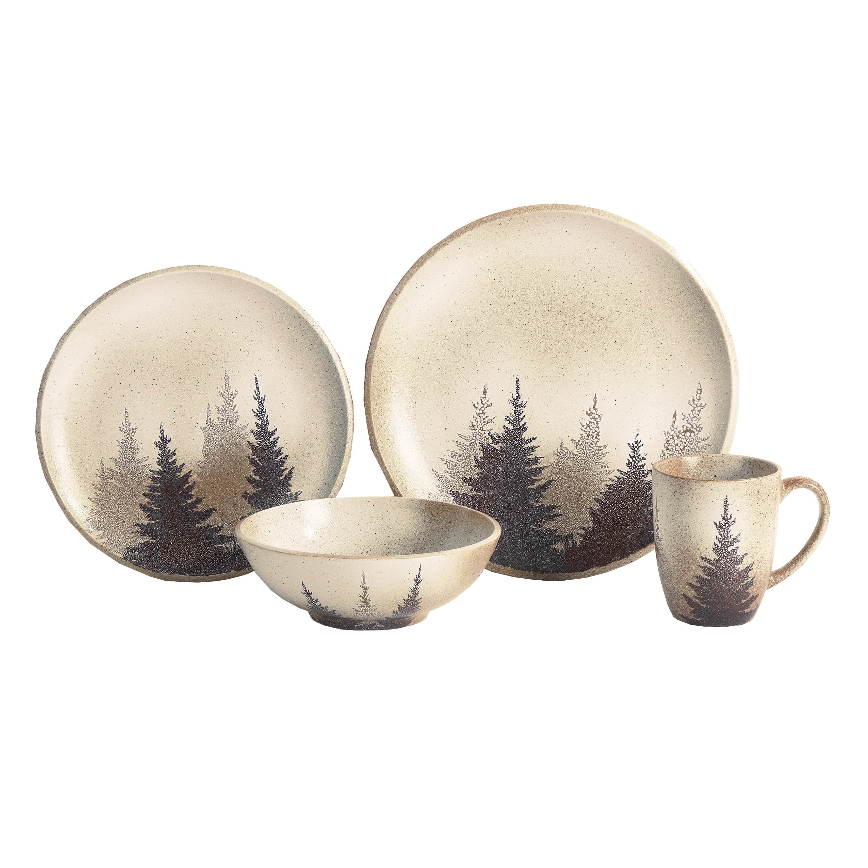 Dependable Clearwater Pines Ceramic Dinnerware Set 16 Pc Innovative