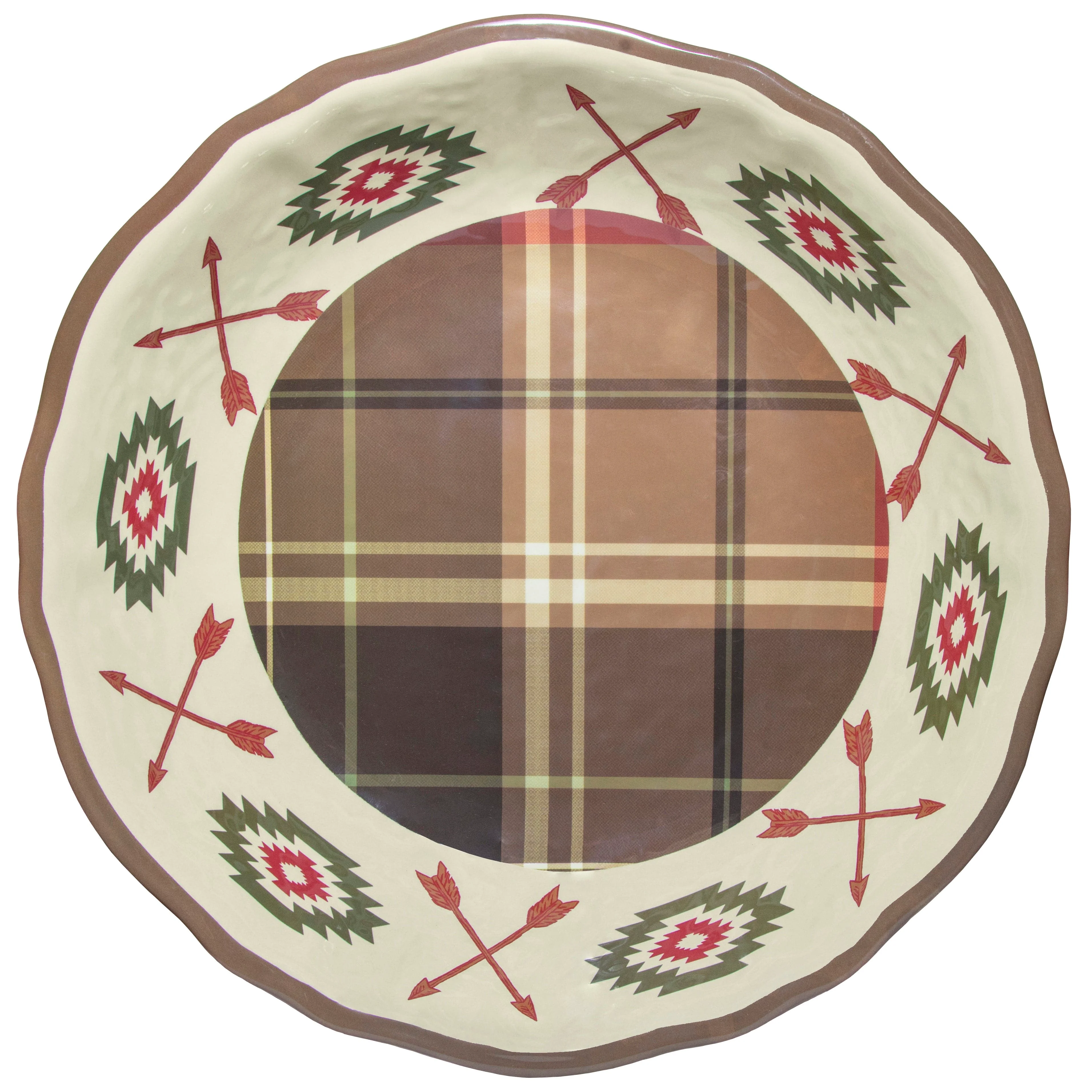 High-Performance Aztec Bear Melamine Serving Bowl Minimalist
