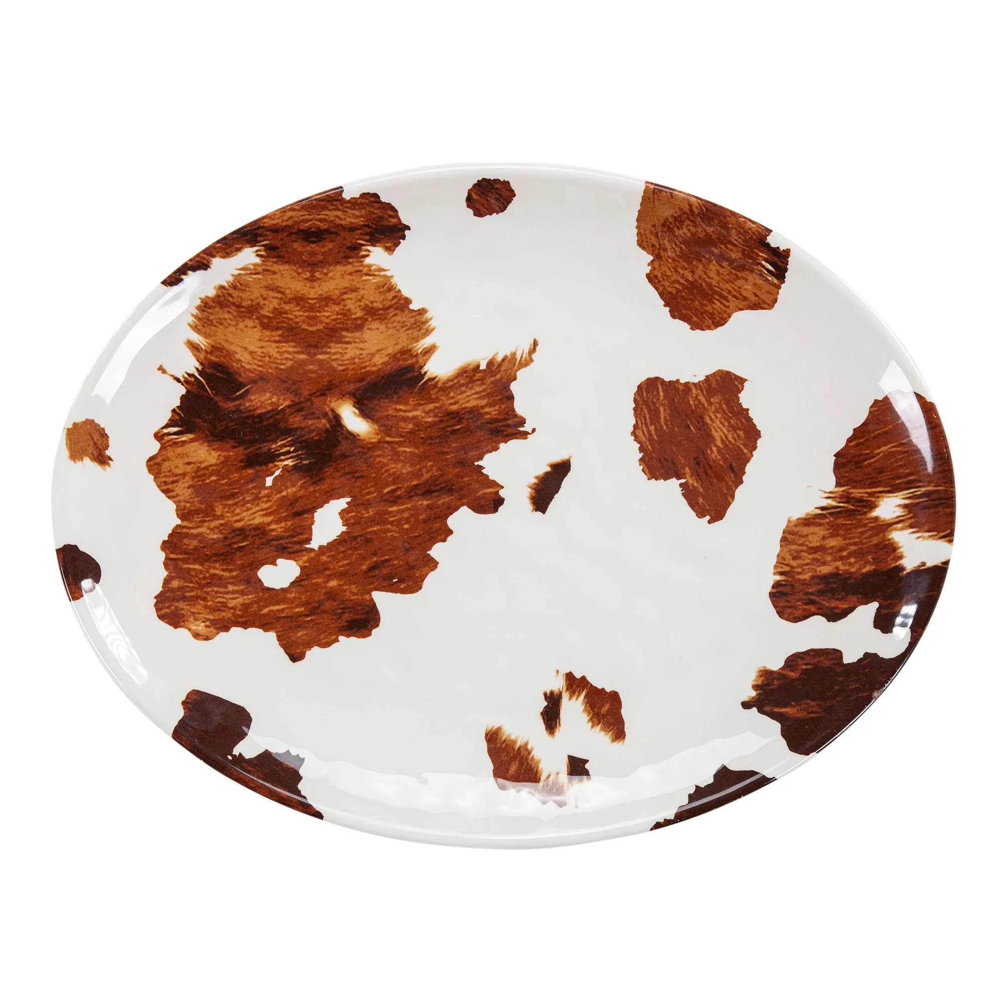 First-Class Elsa Cowhide Melamine Serving Platter Set Premium